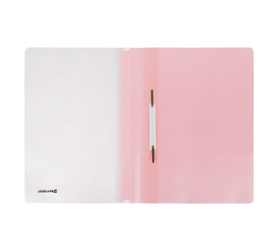 Пластиковый скоросшиватель BRAUBERG Pastel А4, 130/180 мкм, персиковый 270457