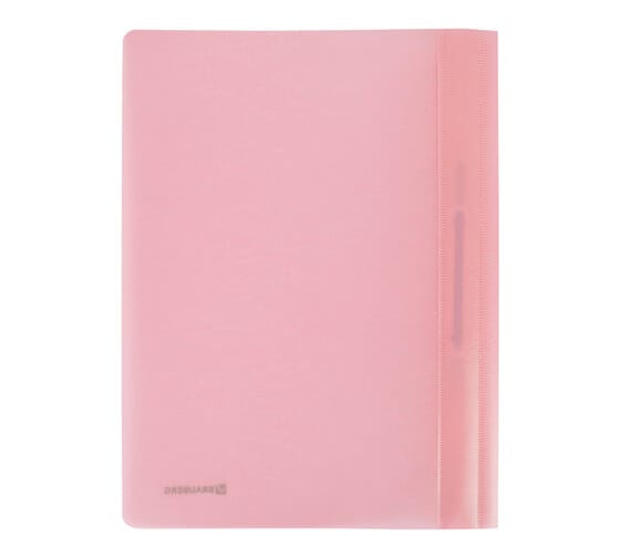 Пластиковый скоросшиватель BRAUBERG Pastel А4, 130/180 мкм, персиковый 270457