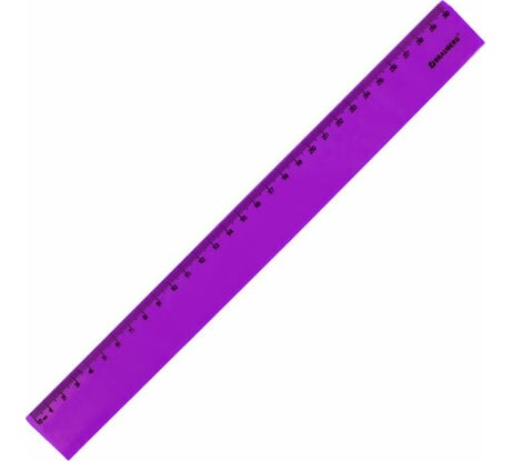 Пластиковая линейка BRAUBERG Neon 30 см, непрозрачная, ассорти 210751