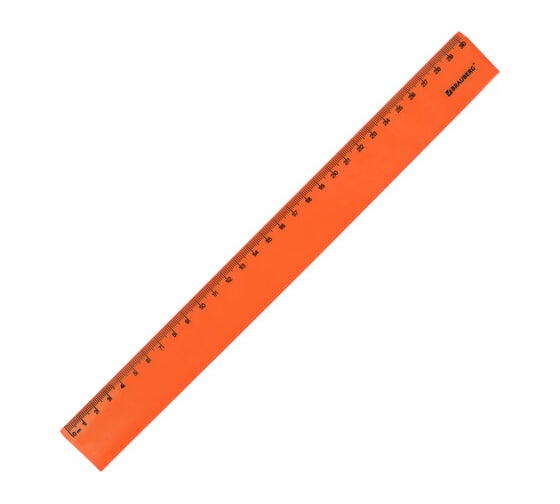 Пластиковая линейка BRAUBERG Neon 30 см, непрозрачная, ассорти 210751