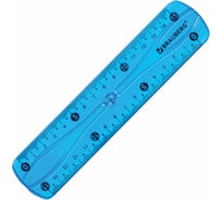 Пластиковая линейка BRAUBERG Flex, гибкая, 15 см ассорти, европодвес 210673