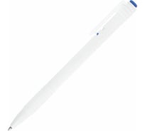 Автоматическая масляная шариковая ручка BRAUBERG Click White синяя, корпус белый, узел 1 мм, линия письма 0,5 мм 142713