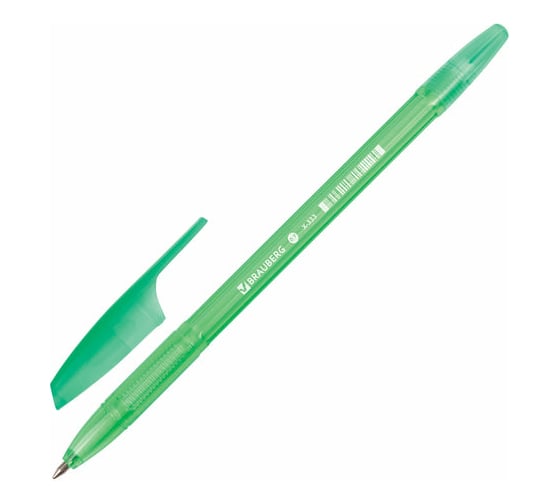 Шариковая ручка BRAUBERG X-333 Neon синяя, корпус тонированный ассорти, узел 0,7 мм, линия письма 0,35 мм 142829