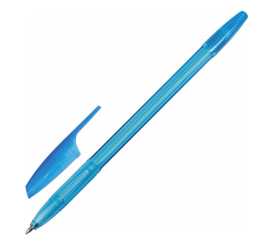 Шариковая ручка BRAUBERG X-333 Neon синяя, корпус тонированный ассорти, узел 0,7 мм, линия письма 0,35 мм 142829