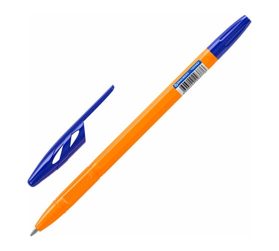 Шариковая ручка BRAUBERG Ultra Orange синяя, узел 0,7 мм, 143562