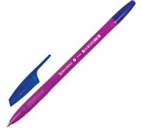 Шариковая ручка BRAUBERG X-333 Neon Solid синяя, корпус ассорти, узел 0,7 мм, линия письма 0,35 мм 142831