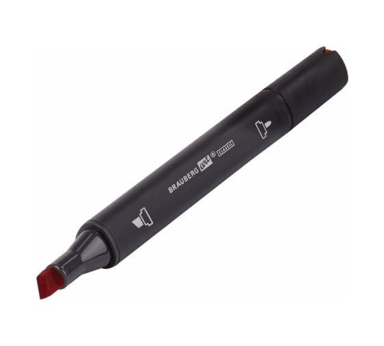 Двусторонний маркер для скетчинга BRAUBERG Art Classic 1-6 мм, красная герань R218 151776