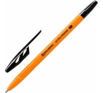 Шариковая ручка BRAUBERG Ultra Orange черная, узел 0,7 мм 143563