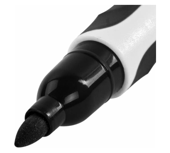Маркер для белой доски BRAUBERG Soft Lite стираемый, черный, 3 мм, резиновая вставка 152103