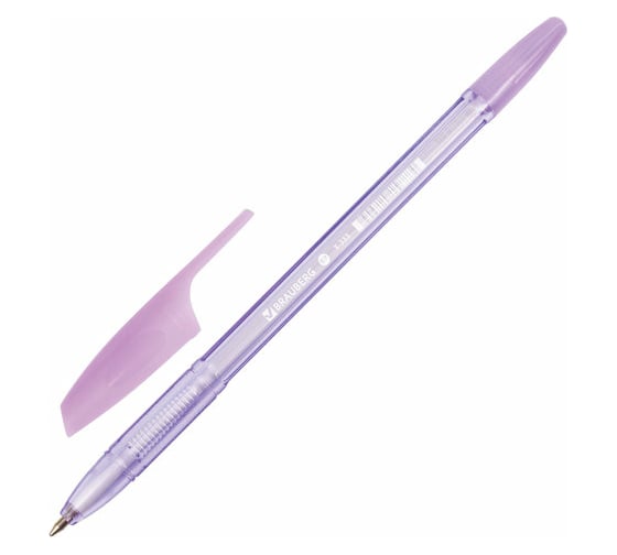 Шариковая ручка BRAUBERG X-333 Pastel синяя, корпус тонированованный ассорти, узел 0,7 мм, линия письма 0,35 мм 142830