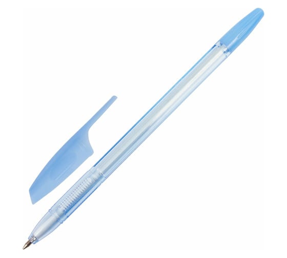 Шариковая ручка BRAUBERG X-333 Pastel синяя, корпус тонированованный ассорти, узел 0,7 мм, линия письма 0,35 мм 142830