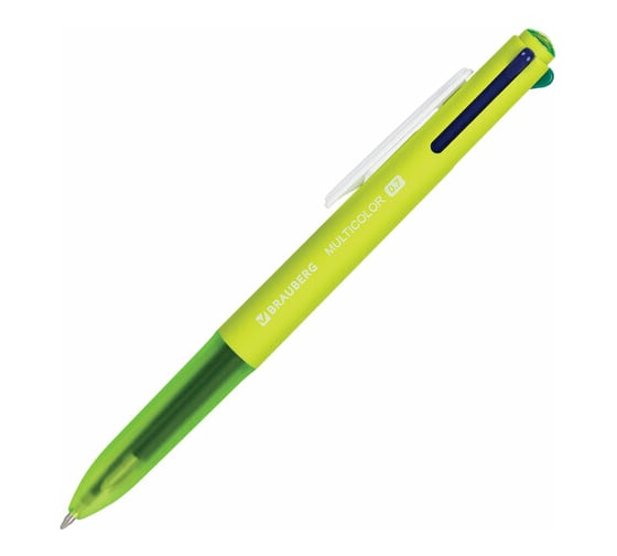 Автоматическая шариковая ручка BRAUBERG Multicolor 4 Цвета, корпус ассорти, 0,7 мм, линия 0,35 мм 143458 1