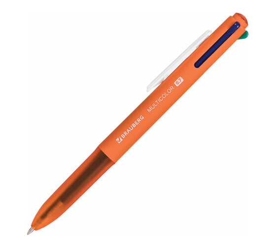Автоматическая шариковая ручка BRAUBERG Multicolor 4 Цвета, корпус ассорти, 0,7 мм, линия 0,35 мм 143458