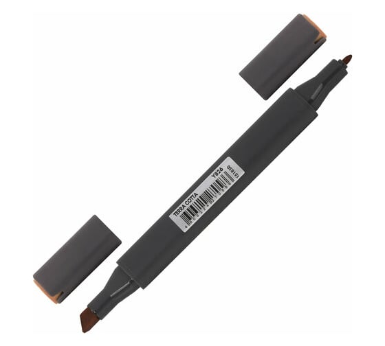 Двусторонний маркер для скетчинга BRAUBERG Art Classic 1-6 мм, терракотовый Y826 151850