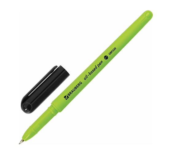 Масляная шариковая ручка BRAUBERG Fine Neon синяя, корпус ассорти, узел 0,7 мм, линия письма 0,35 мм 142948