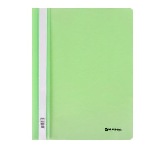 Пластиковый скоросшиватель BRAUBERG Pastel А4, 130/180 мкм, мятный 270458 1