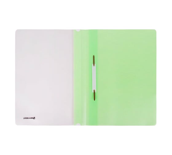 Пластиковый скоросшиватель BRAUBERG Pastel А4, 130/180 мкм, мятный 270458