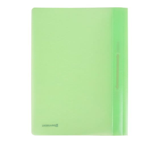 Пластиковый скоросшиватель BRAUBERG Pastel А4, 130/180 мкм, мятный 270458