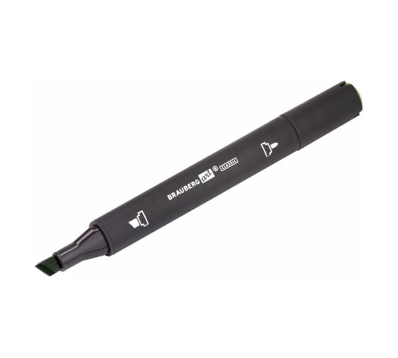 Двусторонний маркер для скетчинга BRAUBERG Art Classic 1-6 мм, оливковый G726 151795