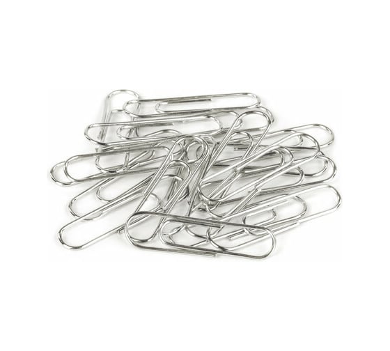Скрепки BRAUBERG 33 мм, никелированные, 100 шт., в картонной коробке 270443