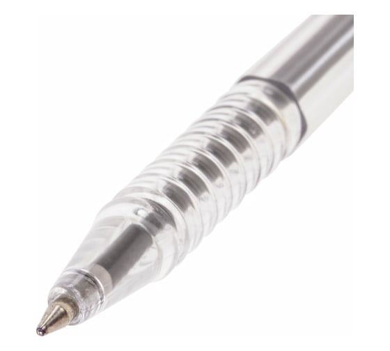 Шариковая ручка BRAUBERG Flash синяя, корпус прозрачный, узел 0,7 мм, линия письма 0,35 мм 141031