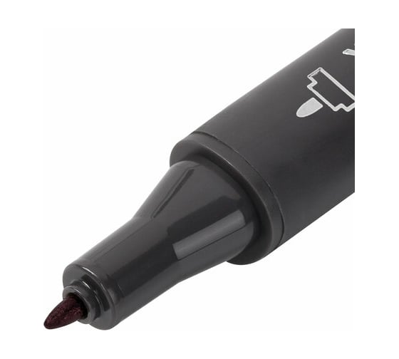 Двусторонний маркер для скетчинга BRAUBERG Art Classic 1-6 мм, бордовый R338 151824