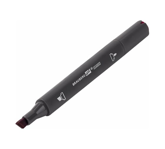 Двусторонний маркер для скетчинга BRAUBERG Art Classic 1-6 мм, бордовый R338 151824