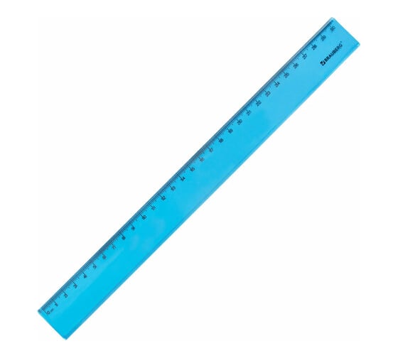 Пластиковая линейка BRAUBERG Fruity 30 см, тонированная, ассорти 210767
