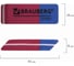 Ластик BRAUBERG Assistant 80, 41x14x8 мм, красно-синий, прямоугольный, скошенные края, 221034 5