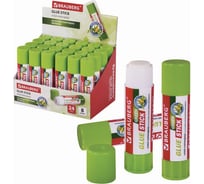 Клей-карандаш на натуральной основе BRAUBERG Green, 8 г, 270436