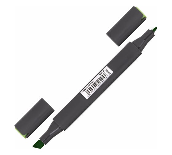 Двусторонний маркер для скетчинга BRAUBERG 1 мм - 6 мм Art Classic, Зеленый (G515), 151786