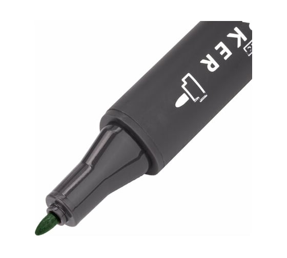Двусторонний маркер для скетчинга BRAUBERG 1 мм - 6 мм Art Classic, Зеленый (G515), 151786