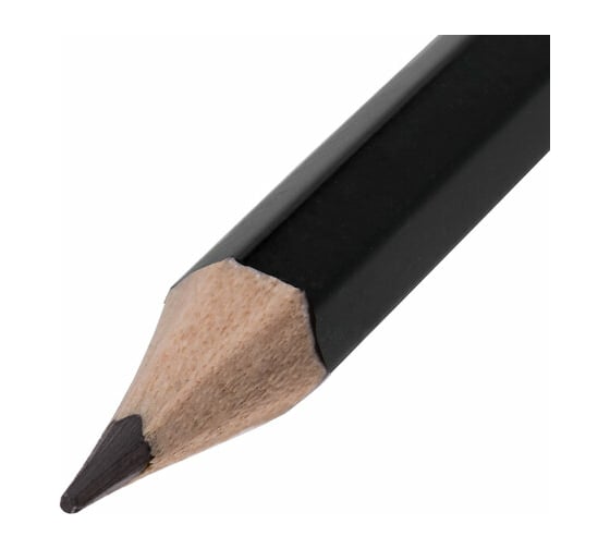 Чернографитный карандаш BRAUBERG, 1 шт., Touch line, 2В, корпус черный, заточенный, 180623