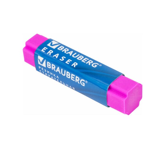 Ластик BRAUBERG X-Erase, 68x15x15 мм, цвет ассорти, экологичный Пвх, 228066