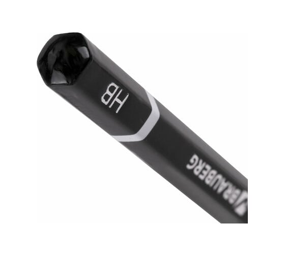 Чернографитный карандаш BRAUBERG, 1 шт., Touch line, Нв, корпус черный, заточенный, 180621