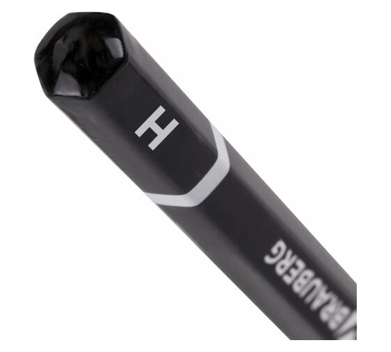 Чернографитный карандаш BRAUBERG, 1 шт., Touch line, Н, корпус черный, заточенный, 180625