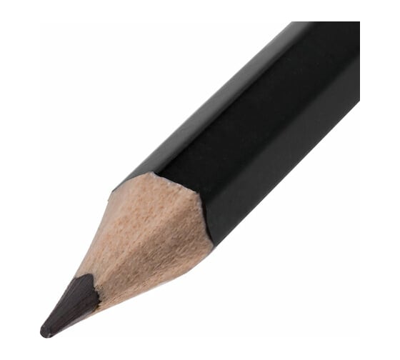 Чернографитный карандаш BRAUBERG, 1 шт., Touch line, Н, корпус черный, заточенный, 180625