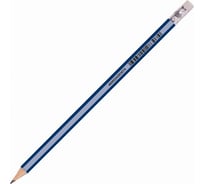 Чернографитный карандаш BRAUBERG G-100, 1 шт., Hb, с ластиком, корпус ассорти, 181714