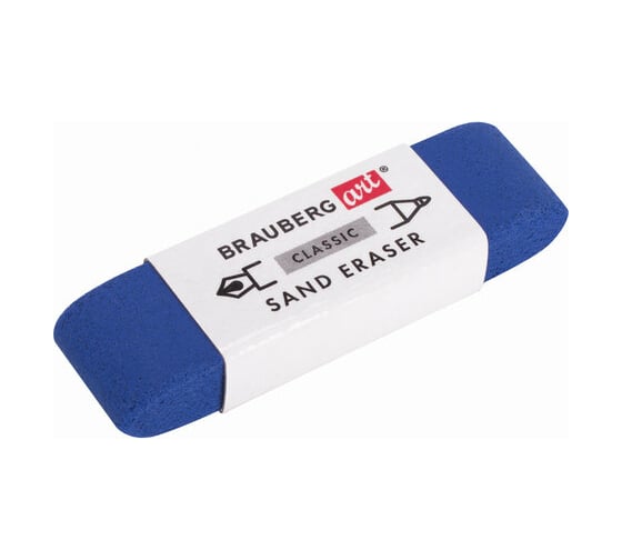 Ластик BRAUBERG Art Classic Sand Eraser, 52x14x10 мм, абразивный для ручки и карандаша, 229579