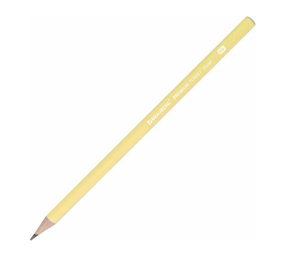 Чернографитный карандаш BRAUBERG Premium Turkey, 1 шт., Pastel, Нв, ассорти, дисплей 181559