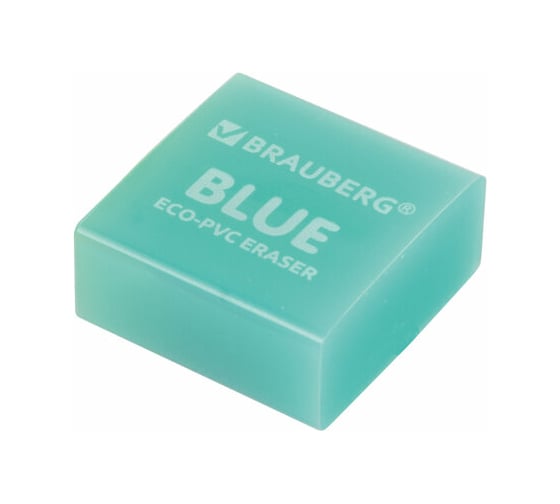 Ластик BRAUBERG E-Color, 28x28x12 мм, цвет Неон ассорти, экологичный Пвх, 228065