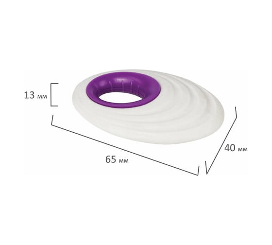 Ластик BRAUBERG большой Fruity, 65x40x13 мм, белый, пластиковый держатель ассорти, 228721
