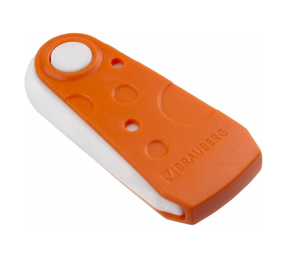 Ластик BRAUBERG Fruity, 57x24x15 мм, белый, пластиковый футляр ассорти, 229561