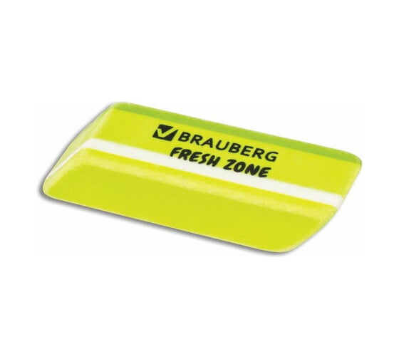 Ластик BRAUBERG большой Fresh Zone, 60x18x12 мм, цвет ассорти, прямоугольный, скошенный, 228717