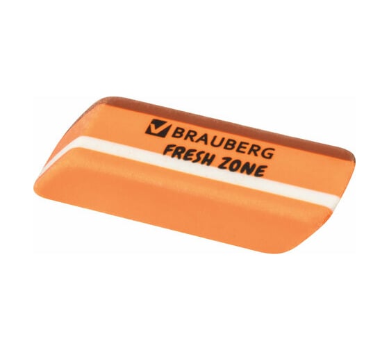 Ластик BRAUBERG большой Fresh Zone, 60x18x12 мм, цвет ассорти, прямоугольный, скошенный, 228717