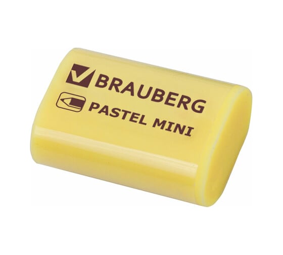 Ластик BRAUBERG Pastel Mini, 27x18x10 мм, ассорти пастельных цветов, экологичный Пвх, 229581