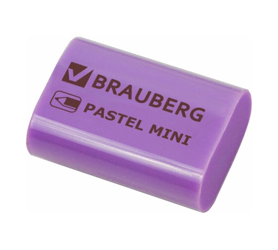 Ластик BRAUBERG Pastel Mini, 27x18x10 мм, ассорти пастельных цветов, экологичный Пвх, 229581