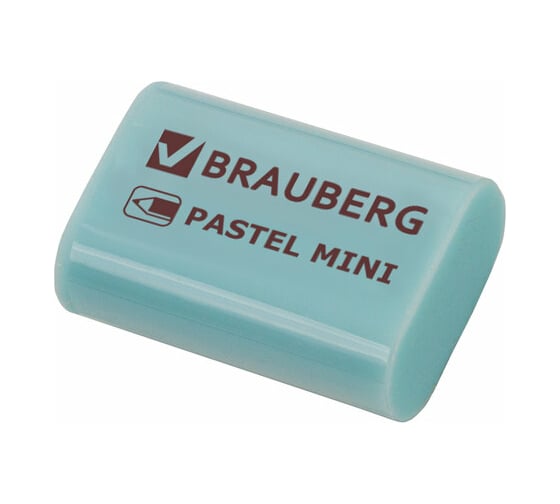 Ластик BRAUBERG Pastel Mini, 27x18x10 мм, ассорти пастельных цветов, экологичный Пвх, 229581