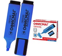 Текстовыделитель голубой ОФИСМАГ, линия 1-5 мм 12 шт 151208
