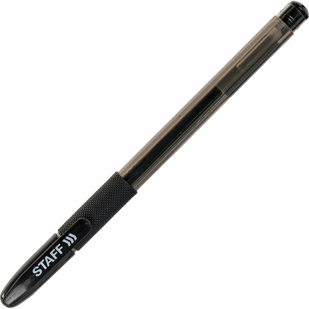 Гелевая ручка Staff Basic Gp-677 с грипом, черная, корпус тонированный ...